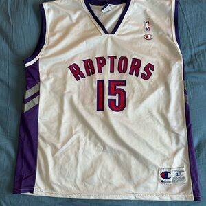 Vintagr 90s Champion Vince Carter Toronto Raptors Home Jersey Size XL